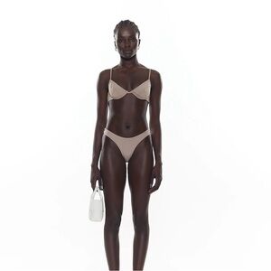 MYRA SWIM jardin top in stone large NWT